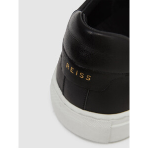 REISS FINLEY Leather Low Top Trainers